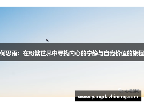 何思雨：在纷繁世界中寻找内心的宁静与自我价值的旅程